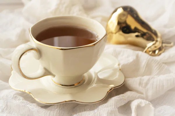 Chá no estilo Shabby Chic, cores pastel — Fotografia de Stock