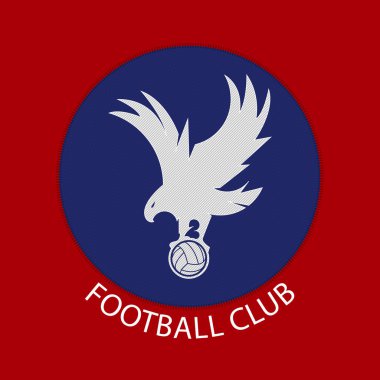 Futbol ya da futbol rozeti düz tasarım logo. Futbol takımı kimlik. Vektör.