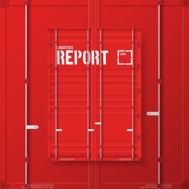 Lojistik Taşıma iş kurumsal kimliği şablonlar için el ilanı broşür. Yıllık rapor kapağı soyut tarzı kapsayıcı arka planda a4 boyutunda. Kargo lojistik sanayi.