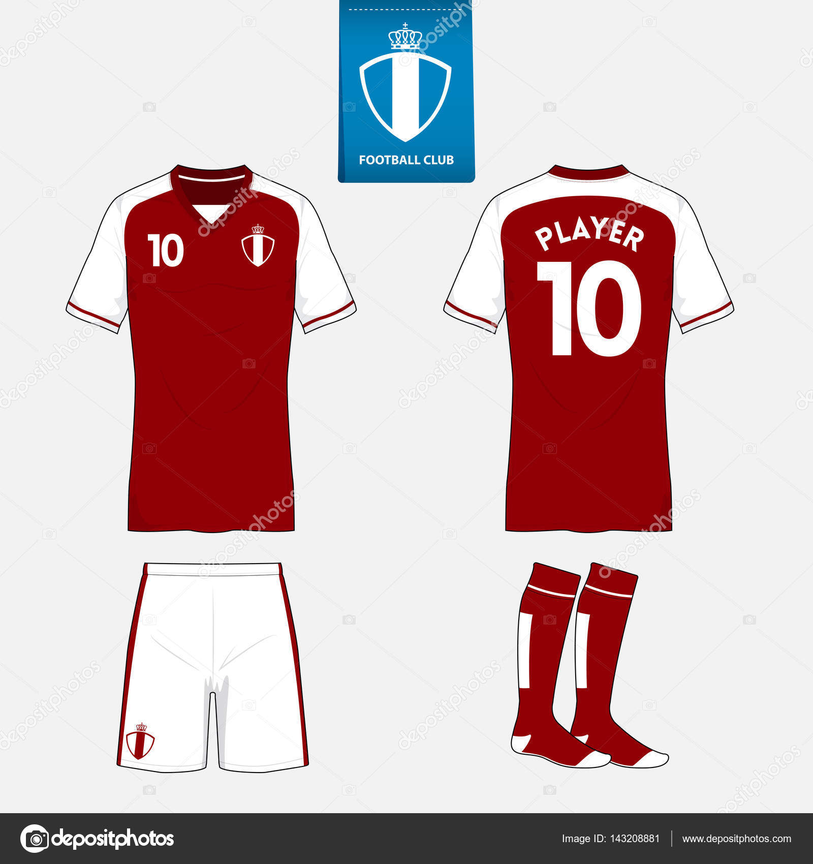 Download Set of soccer kit or football jersey template for football ...