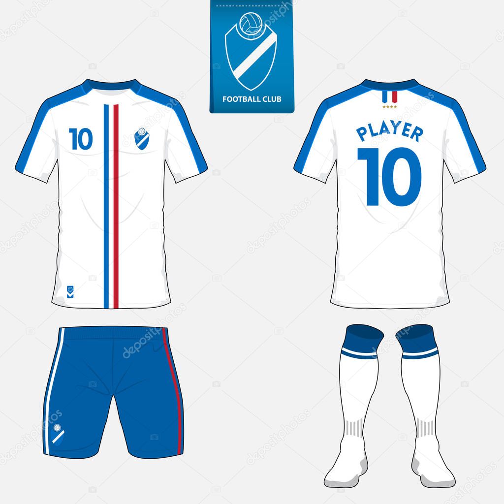 Download Set of soccer kit or football jersey template for football ...