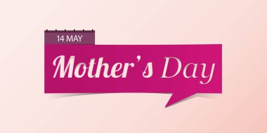 Anneler günü afiş pembe arka plan izole. Afiş tasarım şablonu kağıt kesme sanatı tarzında.