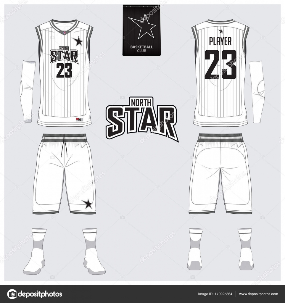 Download White basketball uniform or jersey, shorts, socks template ...