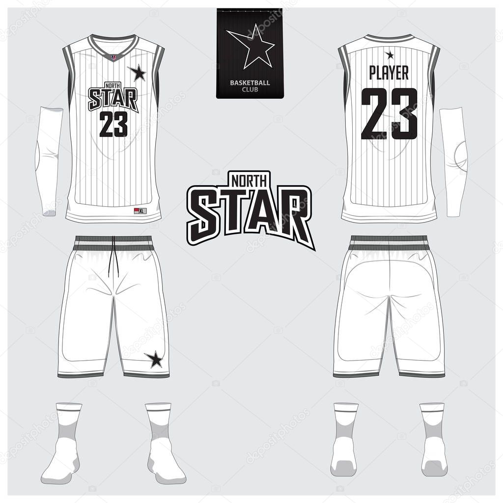 Download White basketball uniform or jersey, shorts, socks template ...