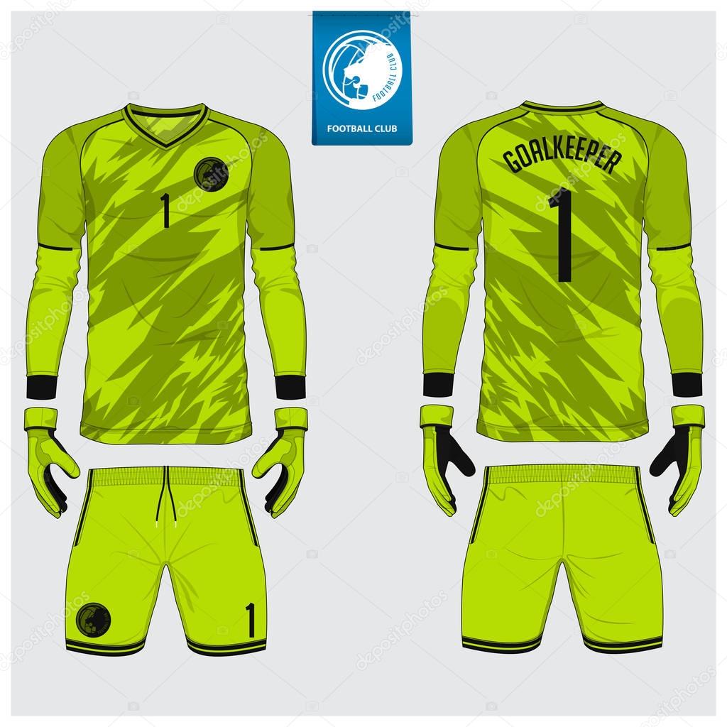 Download Portero camiseta fútbol kit o, diseño de plantillas de guante de portero. Manga larga de deporte ...