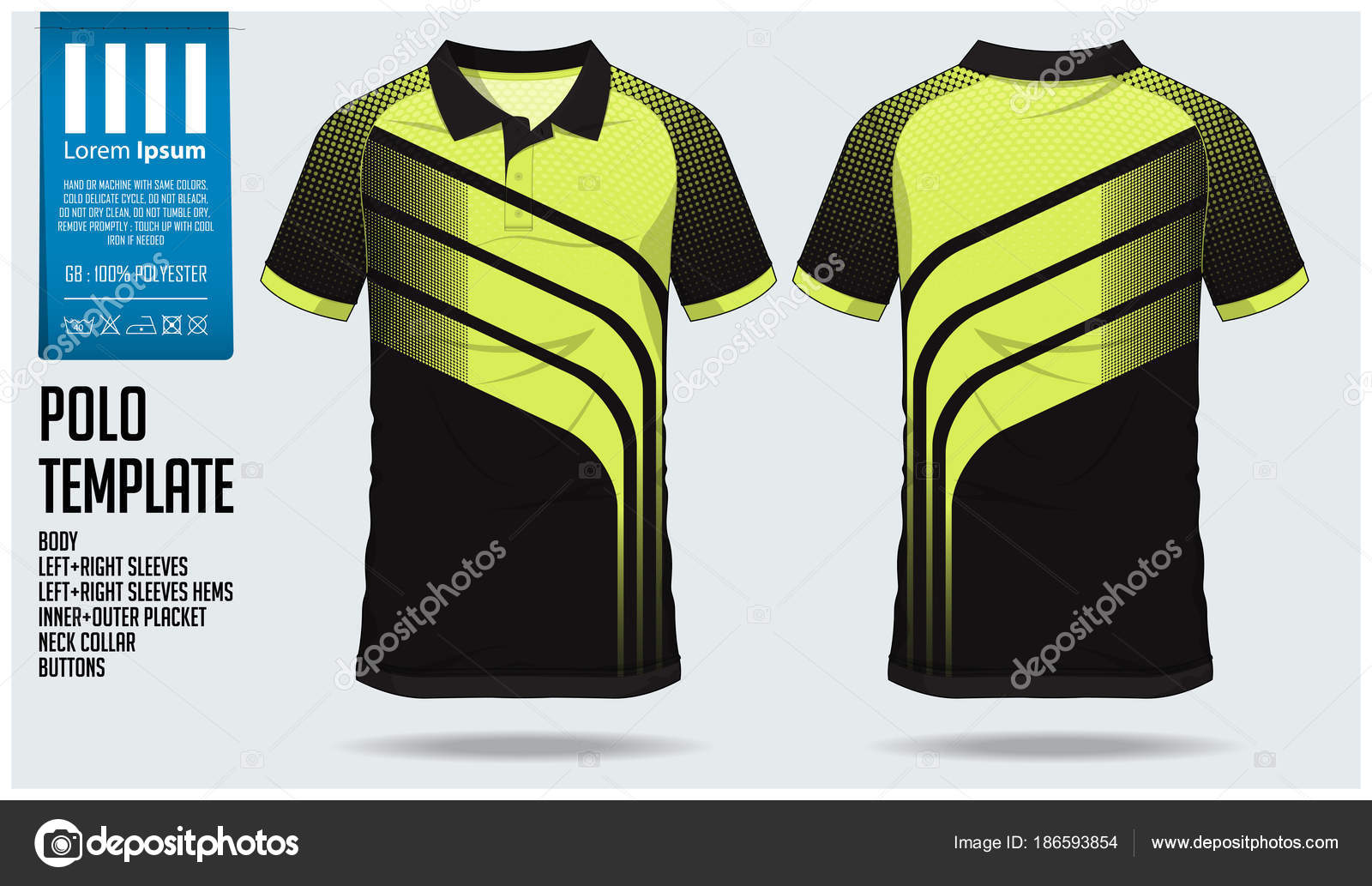 Download View Mens Soccer Polo Kit Mockup Back View Images