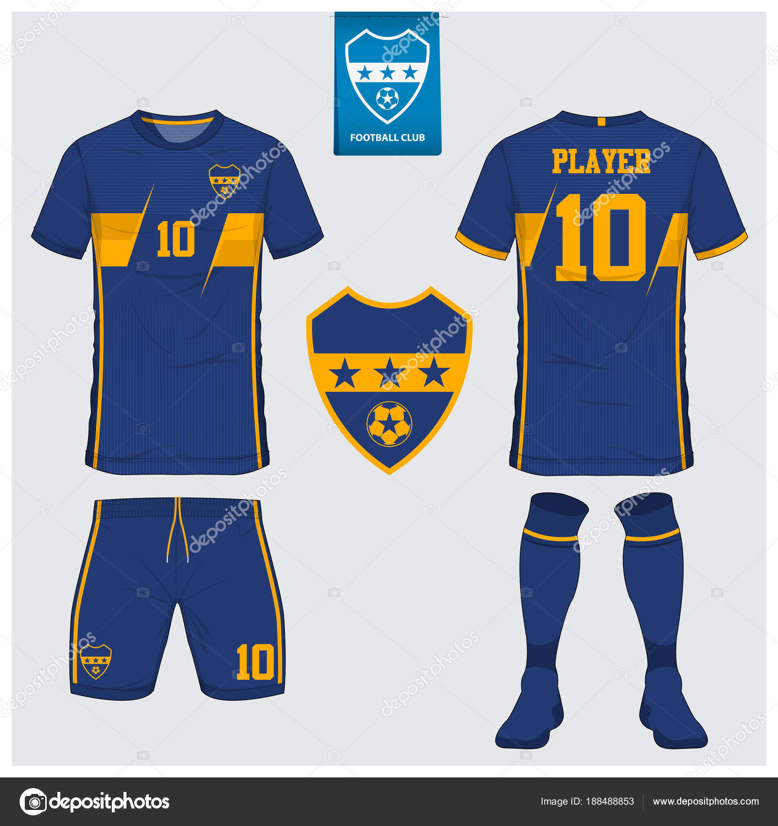 Soccer Jersey Or Football Kit, Short, Sock Template For Sport Club