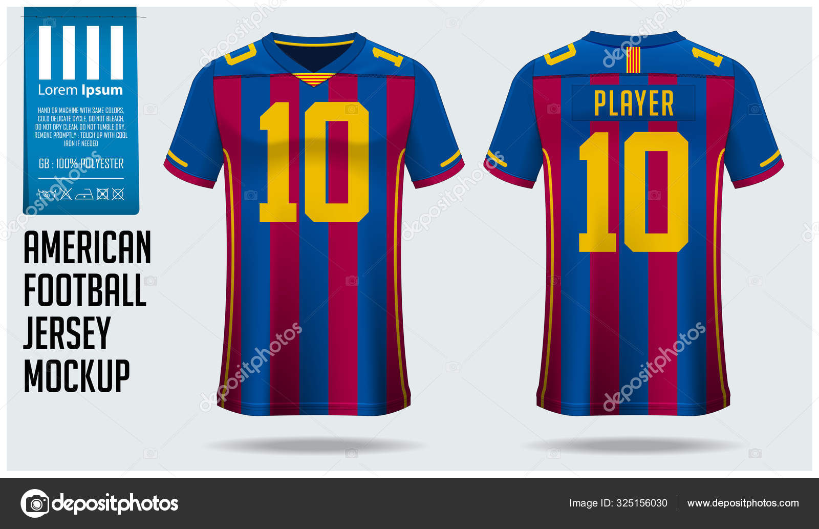Download View American Football Kit Mockup Front View Gif ...