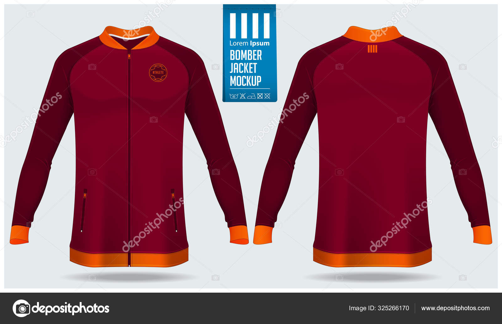 Download Zipped Bomber Jacket Mockup Template Design For Soccer Football Baseball Basketball Sports Team Or University Front View And Back View For Jacket Uniform Vector Vector Image By C Tond Ruangwit Gmail Com Vector