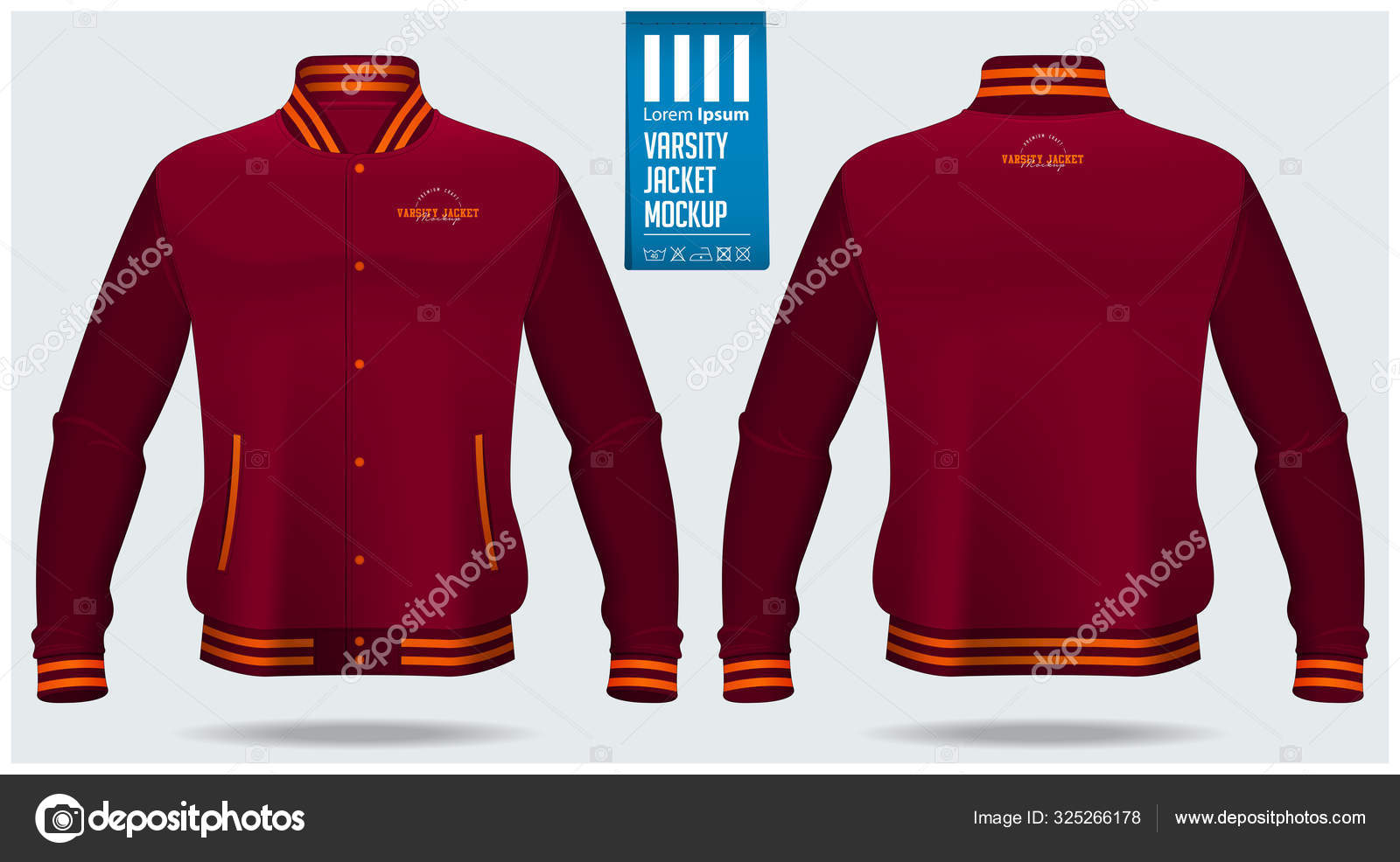Download Varsity Jacket Mockup Template Design For Soccer Football Baseball Basketball Sports Team Or University Front View And Back View For Jacket Uniform Vector Vector Image By C Tond Ruangwit Gmail Com Vector Stock