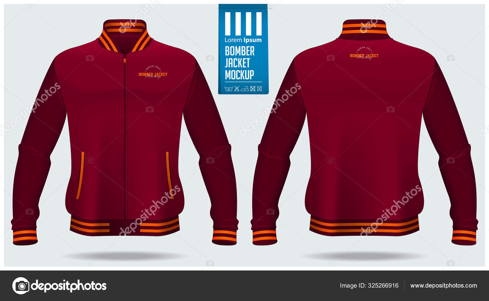 Download Zipped Bomber Jacket Mockup Template Design For Soccer Football Baseball Basketball Sports Team Or University Front View And Back View For Jacket Uniform Vector Vector Image By C Tond Ruangwit Gmail Com Vector