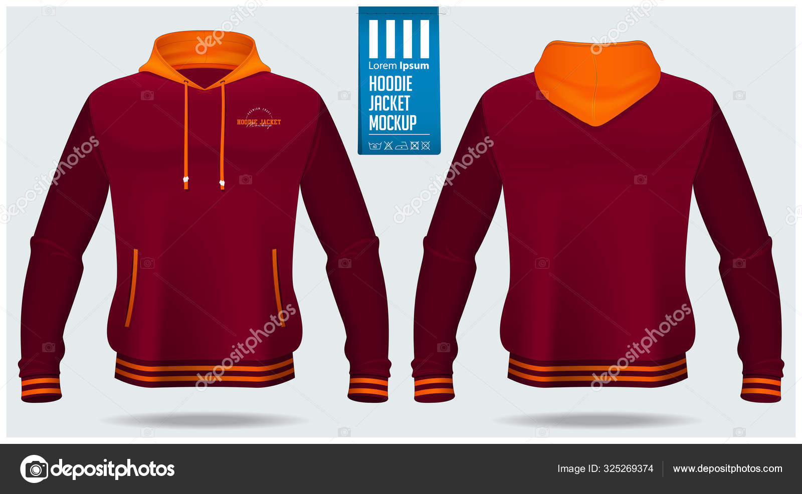 Download Hoodie Jacket Mockup Template Design For Soccer Football Baseball Basketball Sports Team Or University Front View And Back View For Jacket Uniform Vector Vector Image By C Tond Ruangwit Gmail Com Vector Stock