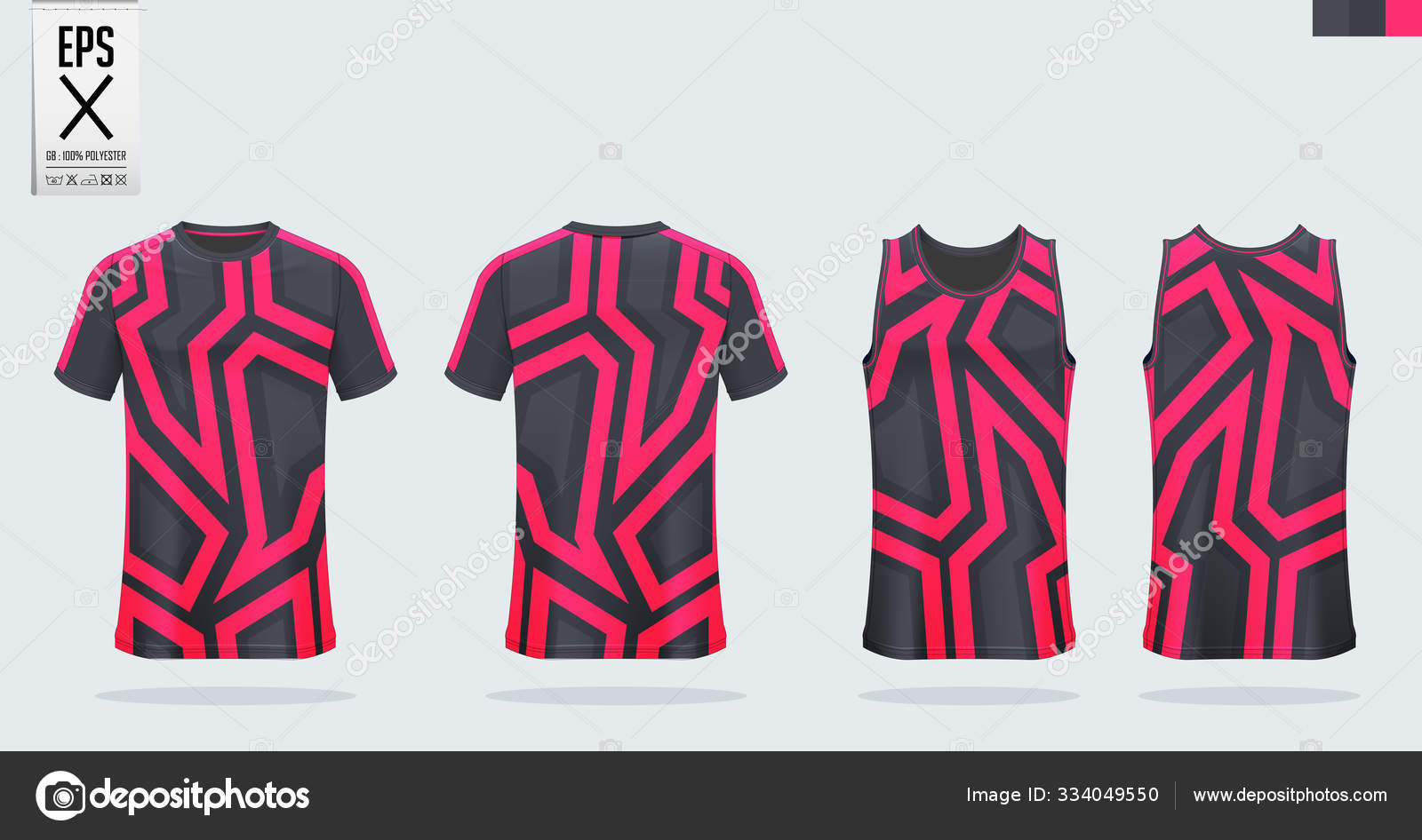Download T Shirt Sport Mockup Template Design For Soccer Jersey Football Kit Tank Top For Basketball Jersey And Running Singlet Sport Uniform In Front View And Back View Vector Vector Image By C