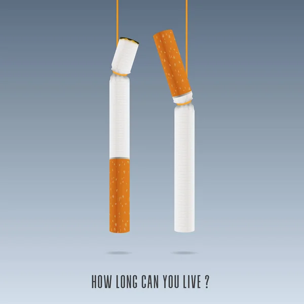 Mai Affiche Journée Mondiale Sans Tabac Concept Empoisonnement Cigarette Affiche — Image vectorielle