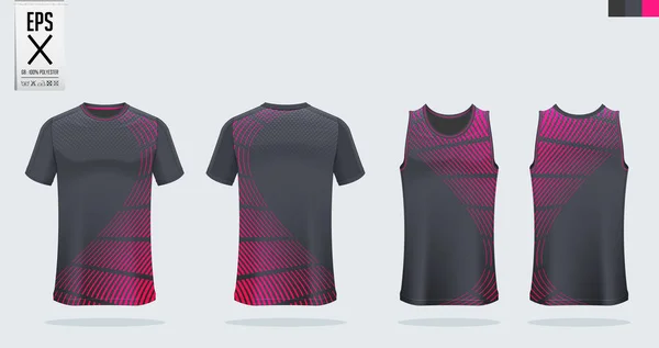 Shirt Mockup Design Modelo Camisa Esporte Para Camisola Futebol Kit — Vetor de Stock