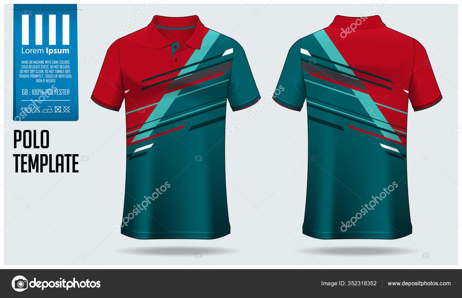 Jersey design template white green pattern Vector Image