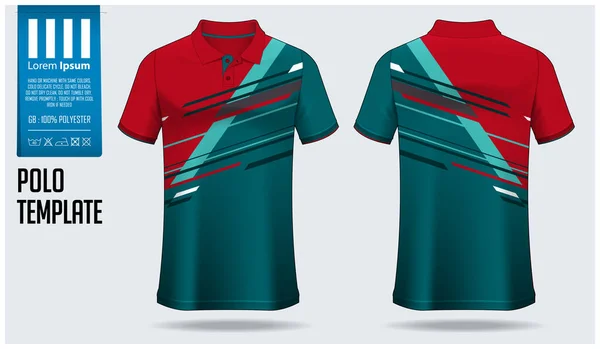 Polo Shirt Attrappen Design Für Fußballtrikots Fußballtrikots Oder Sportbekleidung Sportuniform — Stockvektor