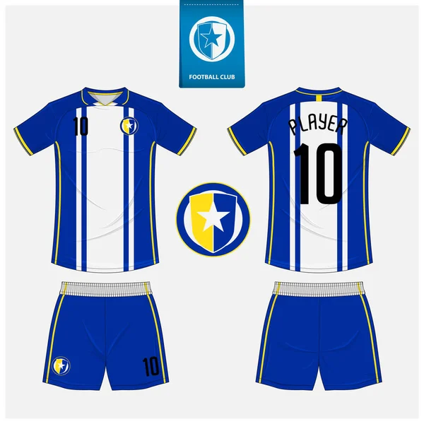 Camiseta Fútbol Kit Fútbol Maqueta Diseño Plantilla Para Club Deportivo — Vector de stock