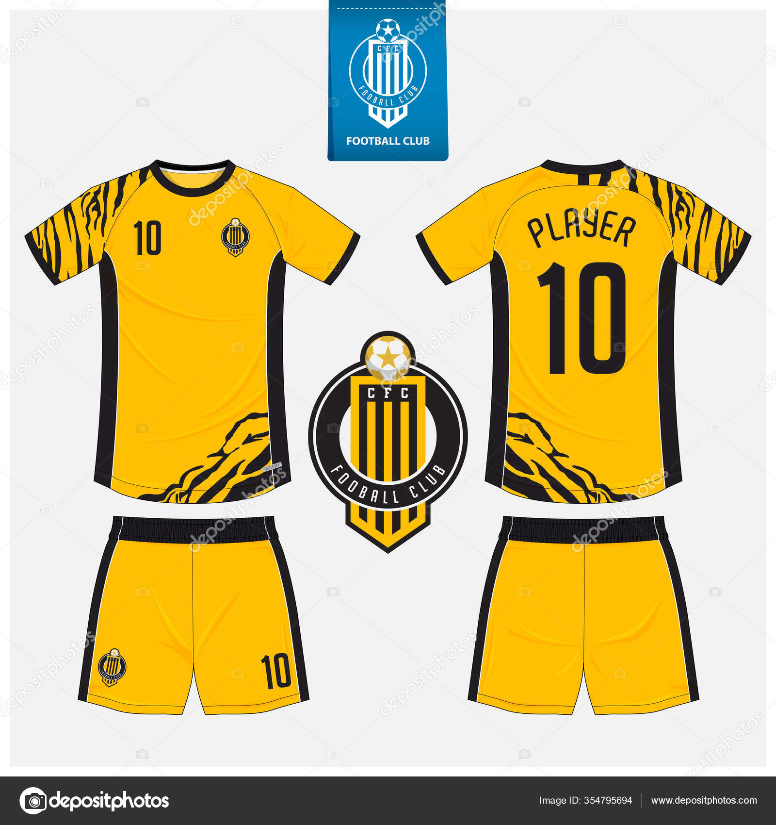 Download Soccer Jersey Football Kit Mockup Template Design Sport Club Football Stock Vector Image By C Tond Ruangwit Gmail Com 354795694