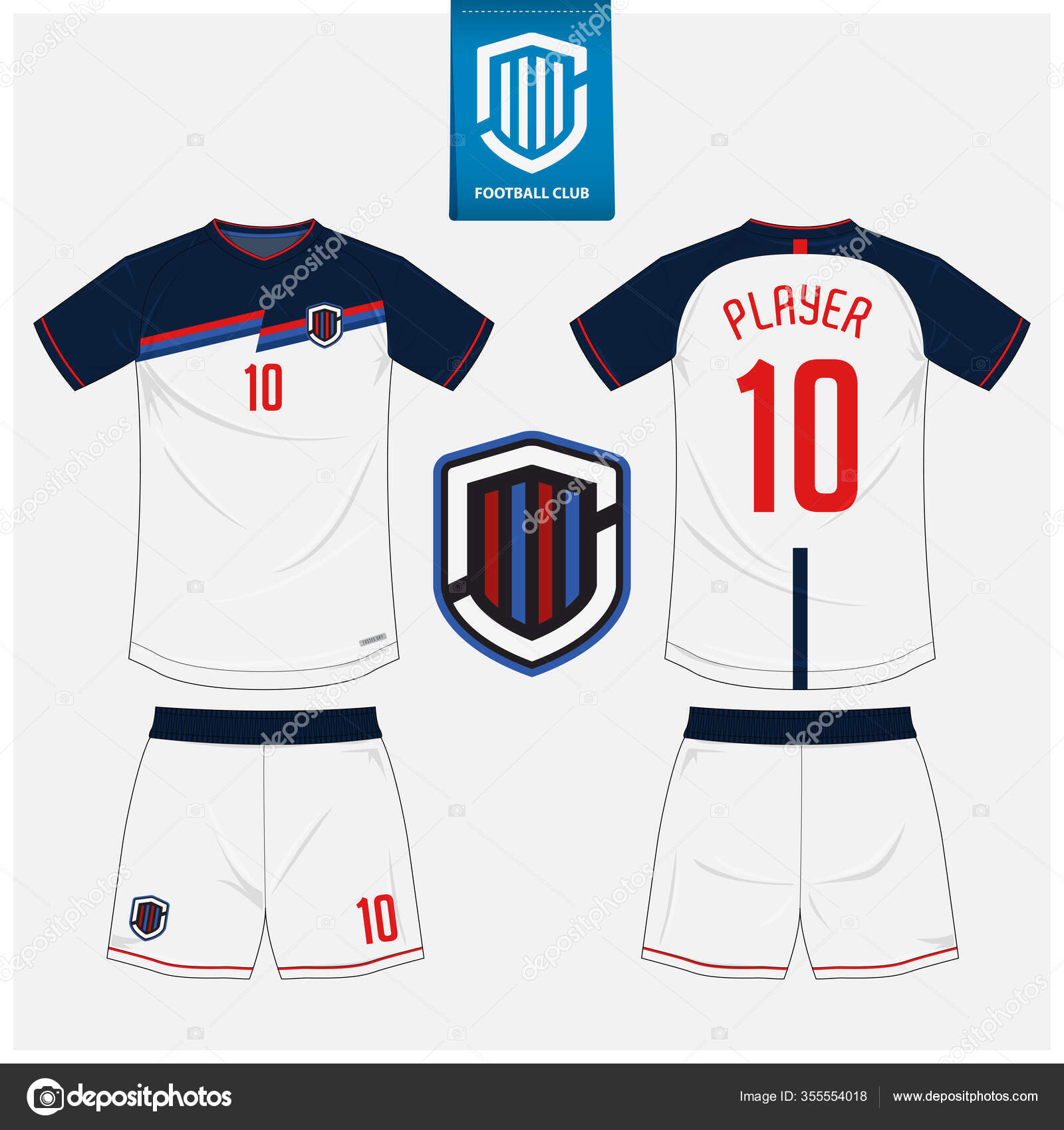 Download Soccer Jersey Football Kit Mockup Template Design Sport Club Football Stock Vector Royalty Free Vector Image By C Tond Ruangwit Gmail Com 355554018