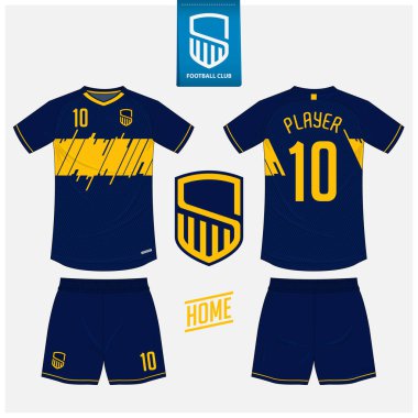 Download 31+ Football Kit With V-Neck Long Sleeve Mockup Front View ...