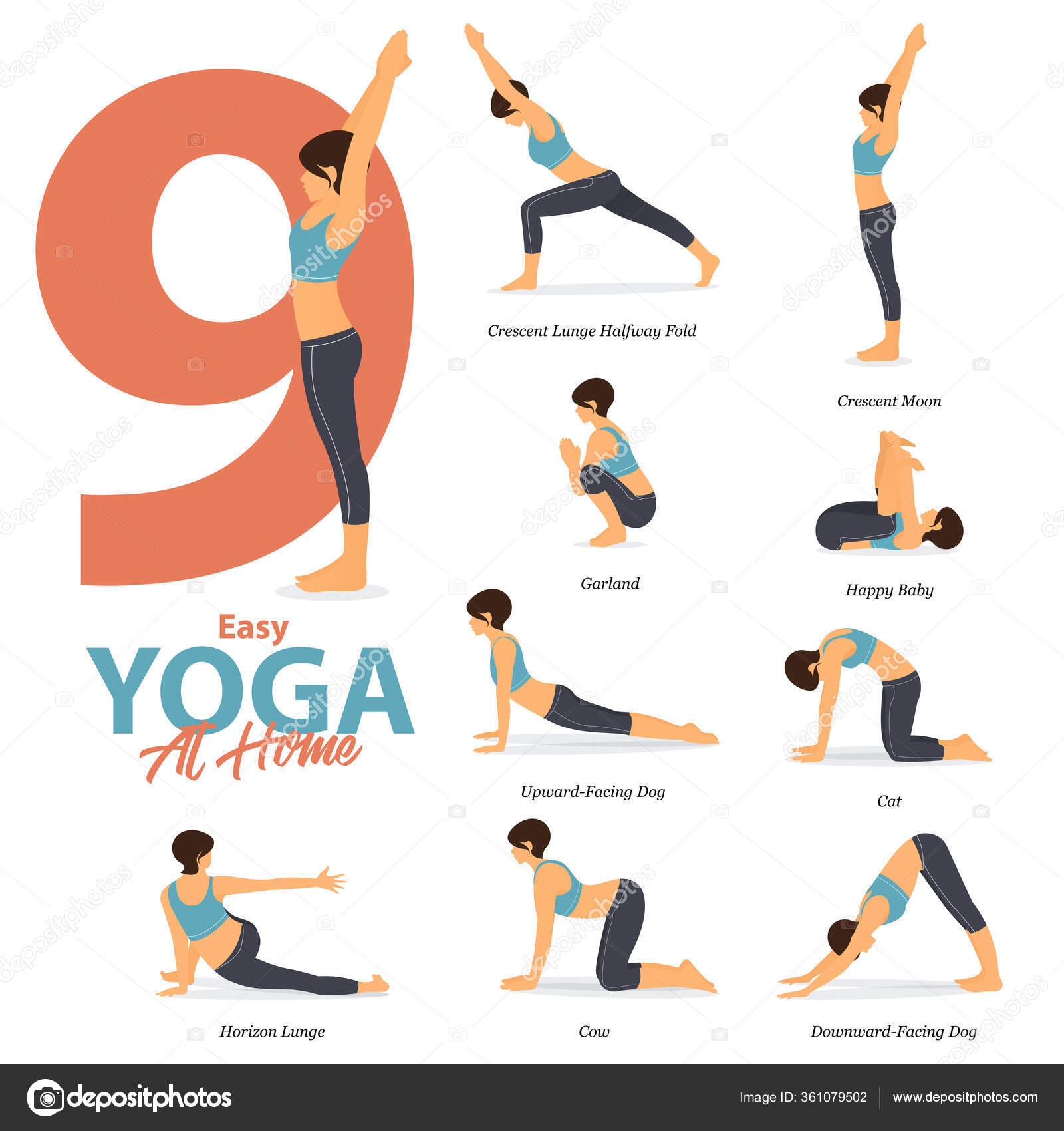 yoga pose. Line drawing. Healthy life concept... - Stock Illustration  [85228477] - PIXTA