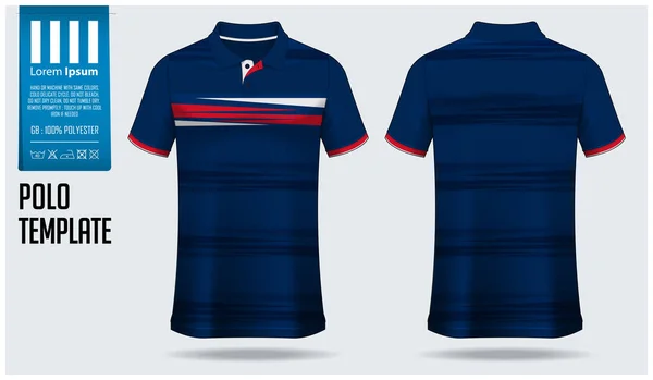 Polo Shirt Mockup Πρότυπο Σχεδιασμού Για Φανέλα Ποδοσφαίρου Κιτ Ποδοσφαίρου — Διανυσματικό Αρχείο