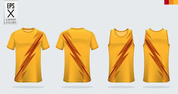 Shirt Attrappe Sport Shirt Vorlage Design Für Fußball Trikot Fußball — Stockvektor