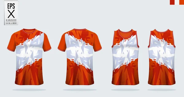 Shirt Mockup Sport Skjorta Mall Design För Fotboll Jersey Fotboll — Stock vektor