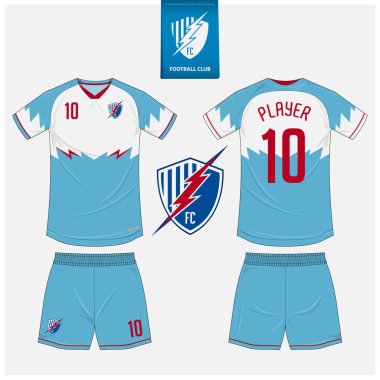 Tişört modeli, futbol forması için spor gömlek şablonu tasarımı, futbol takımı. Basketbol forması ve koşu atleti için kolsuz bluz. Önde ve arkada spor üniforması var. Vektör Resmini Uygula.