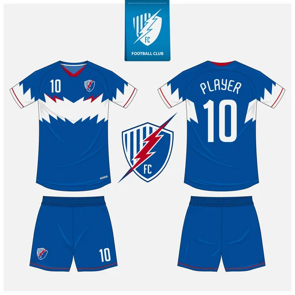 Maqueta Camiseta Diseño Plantilla Camiseta Deportiva Para Camiseta Fútbol Kit — Archivo Imágenes Vectoriales