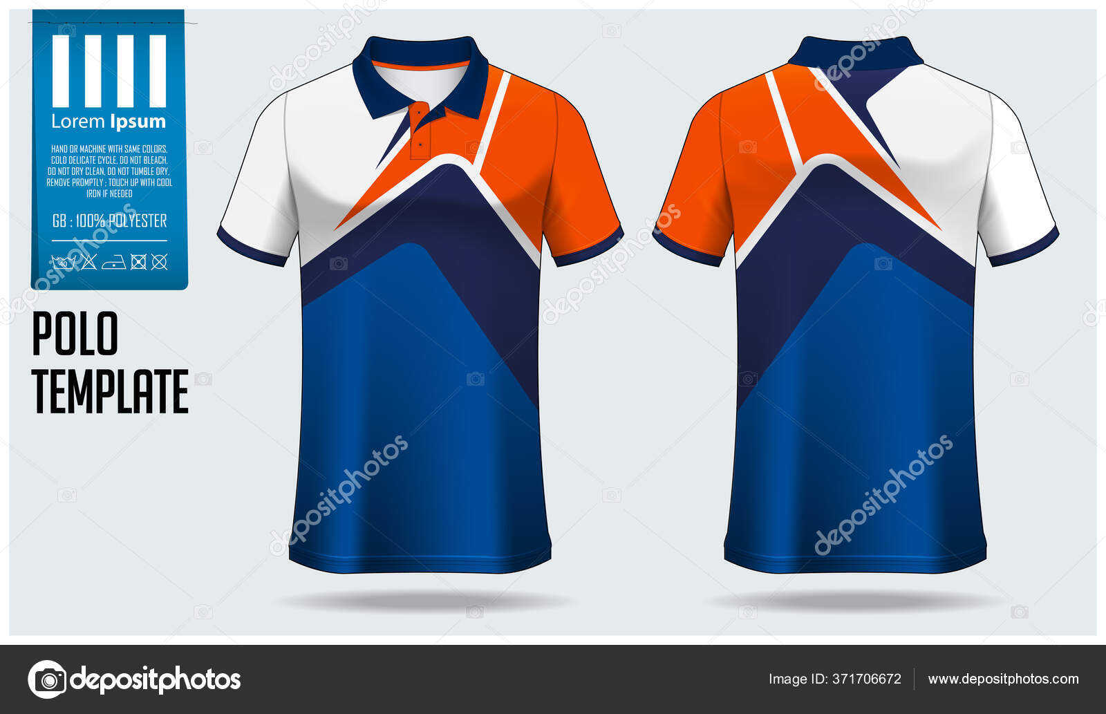 Polo Shirt Mockup Template Design Soccer Jersey Football Kit Sportswear 