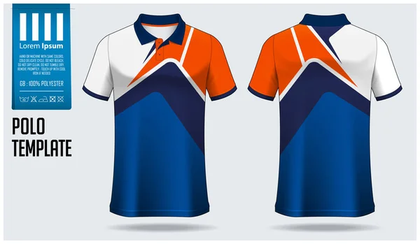 Polo Shirt Mokup Šablona Design Pro Fotbalový Dres Fotbalová Sada — Stockový vektor