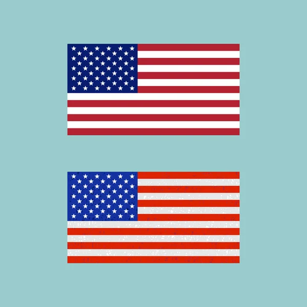 Amerikan bayrağı vektör simgesi — Stok Vektör