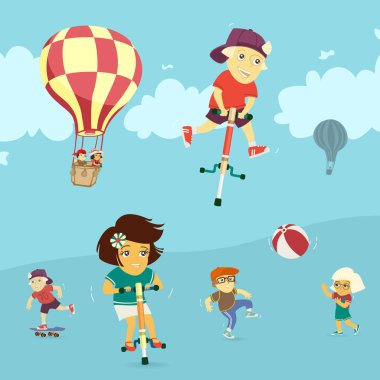 Çocuklar açık havada içinde oyun