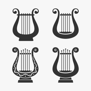 Greek Harp Symbol Vector Illustration clipart