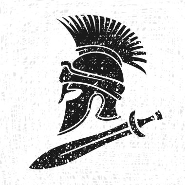 Eski askeri kask ve kılıç