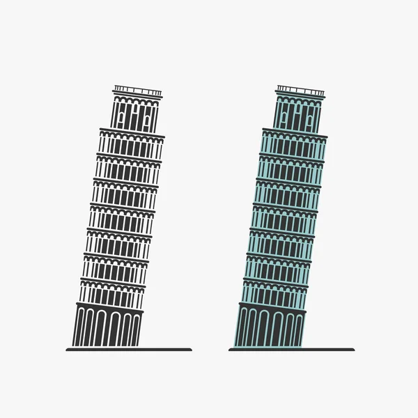 Simbolo vettoriale della torre di Pisa — Vettoriale Stock