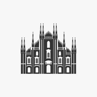 Milan katedral vektör çizim