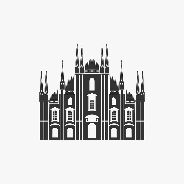 Catedral de Milán Vector Ilustración — Archivo Imágenes Vectoriales