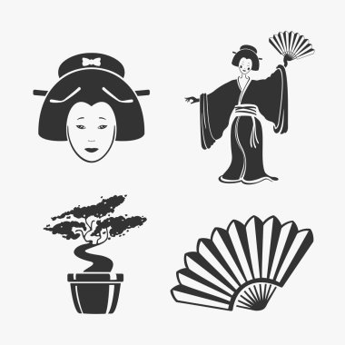 Dizi öğeleri Japonya vektör çizim