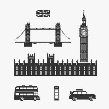 İngiltere'de Londra vektör öğeleri