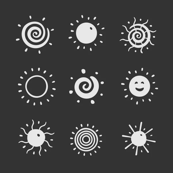 Sonne Symbole Vektor Illustration — Stockvektor