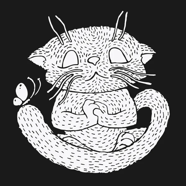 Kedi Çocuk Gözlüklü Vektör Çizimi Şirketiniz Veya Markanız Için