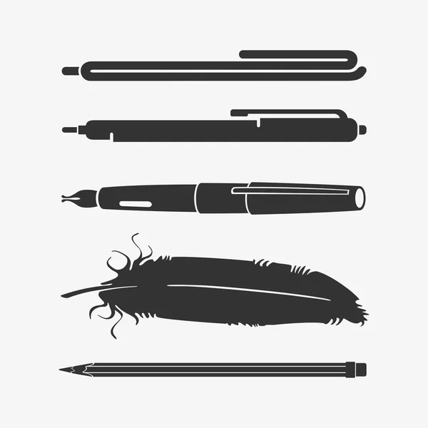 筆記具のセット — ストックベクタ