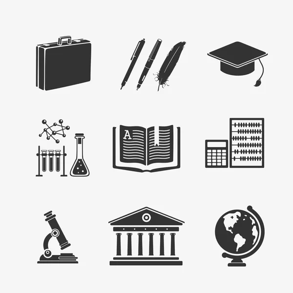 Zestaw symboli edukacji — Wektor stockowy