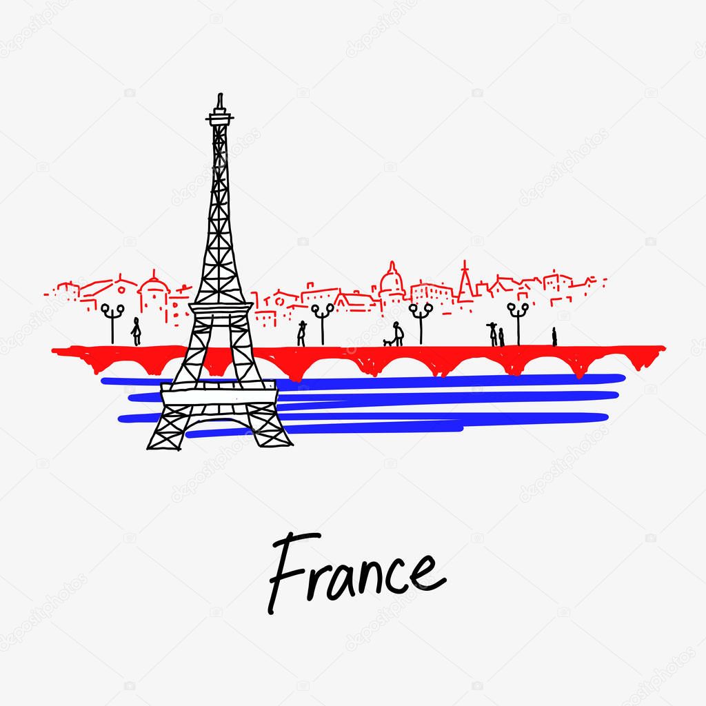 Illustration Symbol of the Eiffel Tower France