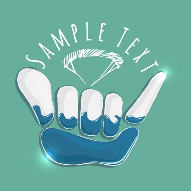 vektör handdrawn logosu