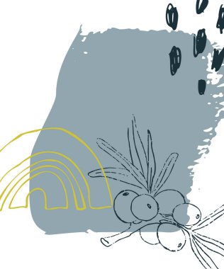 Vektör evrensel soyut kart. El çizimi dokular