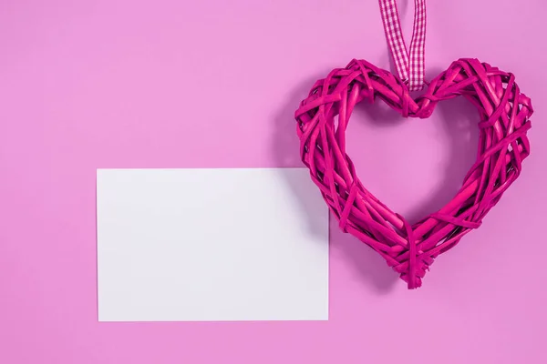 Herz Symbol Auf Buntem Hintergrund Konzept Von Valentinstag Und Liebe — Stockfoto